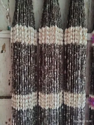 TIRAI 10UNTAI KERANG HITAM 2M FULLSET /GORDEN PEMBATAS RUANG