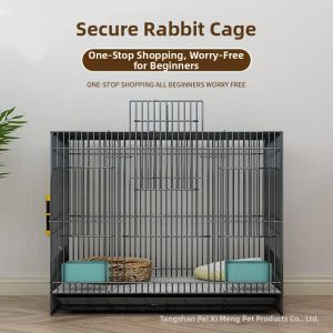 ZHUOLESHI | Dense Foldable Pet Cage with Toilet Indoor Rabbit Cage