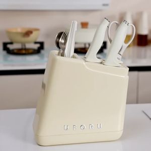 Condor-One Piece Drain Storage Holder ที่ใส่มีดพลาสติกชั้นวางของในบ้านเคาน์เตอร์ครัวมัลติฟังก์ชั่มีดครัวตะเกียบช้อนที่ใส่