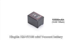 [KingMa] 155Wh V-Mount with 10500mAh Mini-Size V-lock Battery For Broadcast Cameras LED Light etc | V Mount