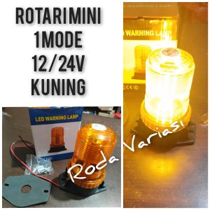 Rotari Mini Blitz 1 Mode LED Warning Lamp Kuning 12/24V