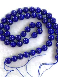 Natural Lapis Lazuli Long Necklace Raw Stone Afghanistan Fossil Bracelet Loose Beads Emperor Blue Hand Chain Less Platinum