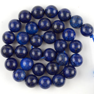 Hạt Đá Lapis Lazuli Tự Nhiên Hình Tròn 15 Inch Hạt Rời Để Làm Đồ Trang Sức Tự Chế - Vòng Tay Bông Tai Phụ Kiện