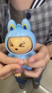 Happily Baby Labubu Face Changing Doll: Cute Monster Toys for Kids & Emoji Halloween Gift