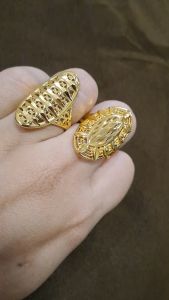 Cincin Etnik Wanita Gorontalo G1 & Cincin Dubai Wanita G2 Titanium 24K (Emas)