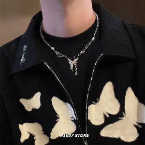 สร้อยคอผีเสื้อแบบเหลวสำหรับผู้ชาย สร้อยคอสเวตเตอร์สำหรับผู้หญิง ดีไซน์ไม่ซ้ำใคร ไฮเอนด์ เครื่องประดับแฟชั่น สร้อยคอแบบไขว้ 2024 ใหม่ล่าสุด