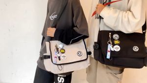 Túi Đeo Chéo Vai Nam Nữ Vải Canvas Học Sinh Sinh Viên Đi Học Đi Làm TC13 (30cm x 10cm x 25cm) (dài rộng cao)