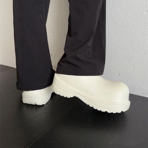 Mickey Large Head Mens Womens Chef Rain Boots Thick Bottom Heightening Lightweight Anti-slip Waterproof Derby Shoes Water Shoes