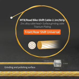 JSHOUBIKE 1/2 PCS MTB 2.1m road bike bicycle shifting inner wire 1.7m brake inner wire stainless steel electroplated gold