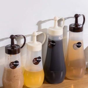 RA 3Pcs Squeeze Bottle for Sauce Honey Jam Plastic Dispenser with Lid 250ml/360ml Japanese Style AR