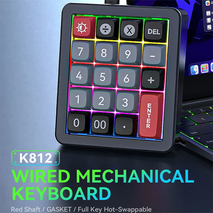 Mechanical Numeric Keypad Hot-Swap Switch Wired Gaming Keypad RGB ...