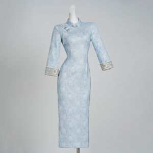 New Young-Style Chinese Style Qipao Blue