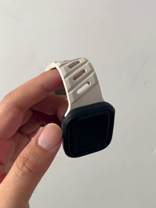 For iWatch Sports Silicone Twill breathable Band with protective soft case iWatch 40mm/41/44mm/45mm Series 6/SE/5/4/3/2/1/7/8