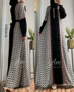 GAMIS MUSLIM WANITA REMAJA/DEWASA ANNE MARIE PREMIUM MOTIF KEKINIAN AMORE BY RUBY TERLARIS 2022 COD