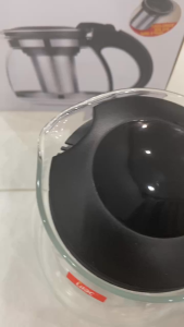 Bình pha trà Ấm trà thủy tinh Lilac S91 Bình lọc trà thuỷ tinh chịu nhiệt có lõi lọc Inox 304 Dung tích 1500ml