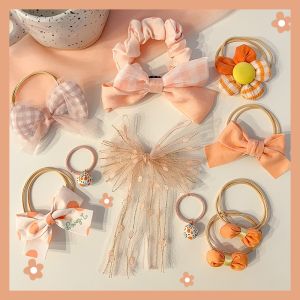 New Year Headband Hair Accessories Childrens Bow Hair Band Does Not Hurt Hair Girl Hair Band Elastic Hair Rope Headdress