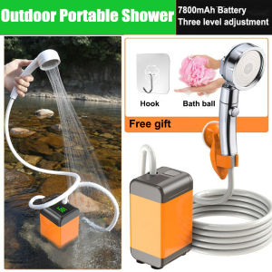 Upgraded Portable Shower Camping Shower With Rechargeable 7800mAh Battery & Sinking Bottom Design Outdoor Shower With Intelligent Digital Display