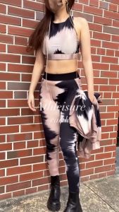 Annebra Athleisure สปอร์ตบรา ไร้โครง เสริมฟองน้ำ เข้าฟิตเนส เล่นโยคะ ออกกำลังกาย เสื้อวิ่ง Sport Bra Medium Support รุ่น AC7-031 ลายกราฟฟิค