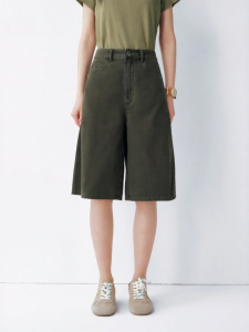 PEACEBIRD | Relaxed Wide Leg Brown Summer Jeans