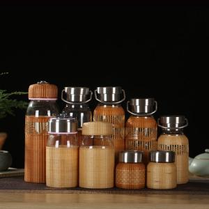 yishujia office | Traditional Bamboo Handcrafted Heat-Insulated Tea Cup With Tea Water Separation Design