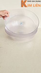 Khay tròn tăm HOKORI sâu lòng 30cm nhựa VIỆT NHẬT cao cấp - Đựng trái cây cúng rau củ trộn thực phẩm trang trí - 5630