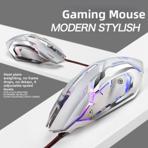 WOYE | Gaming Mechanical Mouse Wired USB Metal Heavily Weighted With Click Sound