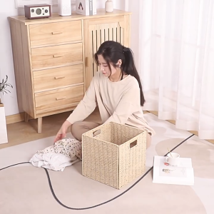 30cm Handwoven Storage Basket for Closet Shelf Organization Home Decor Storage Bin for Clothes Books Sundries