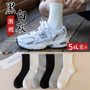 Tất Cotton Thoáng Khí Dài Đến Bắp Chân Cho Nữ Tất Thể Thao Mùa Hè Tất Dài Đến Bắp Chân Phong Cách Đại Học Tất Cotton Nguyên Chất