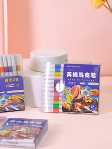 12/24/36/48/60/80 Colors Coloring Pen Acrylic Marker Pen Highlight Acrylic Marker Office Supplies