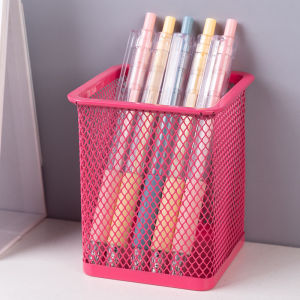 1Pcs New Pencil Holder Office Desk Metal Mesh Square Pen Pot Cup Case Container Organiser Durable Pencil Case