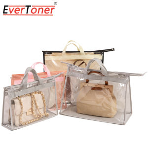 EverToner Transparent Dust-Proof Storage Bag Organizer Non-Woven Bag Storage Boxes Hanging Moisture-Proof Handbag Cover with Zipper