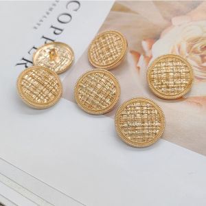 Retro Style Metal Button High-End round Versatile Coat Sweater Outwear Woolen Sweater Small Suit Button Classic Style