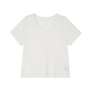 ALOHA LU | Áo Thun Ngắn Tay V-neck Thời Trang Phong Cách Đơn Giản