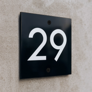 LE Acrylic Sign Door Number 4.3 x 4.3in (3mm) Condo Hotel Apartment Office Room Unit