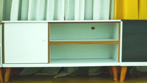 Meja tv minimalis Aestethic terbaru 32 - 43 inch Led Lose Premium RBN " White