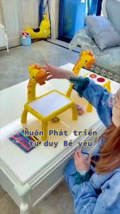 Bàn Vẽ Có Đèn Chiếu Sáng Thông Minh Máy Chiếu Đa Năng 24 Hình Tranh Cho Bé Tập Vẽ Và Tô Màu Hình Hươu