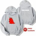 Sweater dino merah hoodie anak bahan premium tebal. 