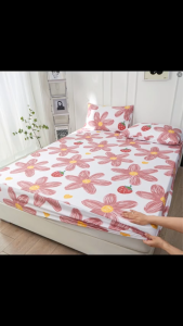 3IN1 Floral Fitted Sheet Set (Includes Pillowcase) - Single/Double/King Size - Soft and Breathable