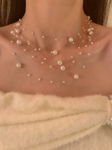 Hey Tao Full Sky Pearl Necklace Womens New 2025 Luxury Design Sensation Lightweight Fashionable Lobster Clasp Pearl Choker