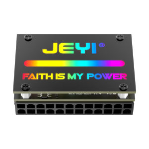 Jeyi ATX 24Pin 90 ° RGB adapter 18 chế độ ánh sáng nữ để 24Pin nam 90 độ bo mạch chủ Bộ chuyển đổi điện cho máy tính để bàn PC cung cấp