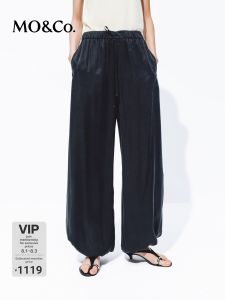 MO&Co. | Cuprammonium Silk Sand-washed Satin Loose Pants