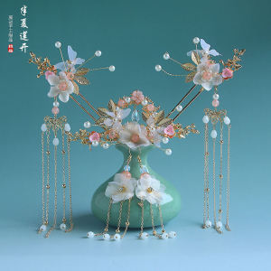 Phụ Kiện Tóc Phong Cách Cổ Điển Cho Bé Gái Bộ Phụ Kiện Tóc Trang Phục Hanfu Trang Trí Tóc Tua Rua Bùi Rui Bộ Phụ Kiện Tóc Cho Trẻ Em