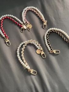 Anti Loss Doll Hang Pearl Necklace Universal Mobile Phone Lanyard Cell Phone Wrist Strap Cell Telephone Chain Beads