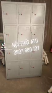 Tủ locker sắt 12 ngăn giá rẻ- tủ đựng đồ nhân viên riêng tư có khóa nhiều cửa