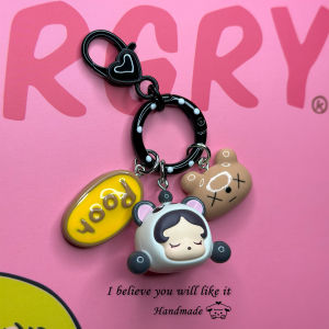 Adorable Moe Particle Keychain Backpack Pendant Sweet Sheep Handmade Alloy Pendant Cute Charms Fashion Accessories