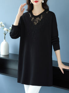 plus Size Loose Long Ice Silk Knitted Top Thin Base Layer Shirt Cover Belly Korean Style Comfortable Breathable Womens Sweater