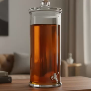 Bình Thủy Tinh Có Vòi 19 Lít - Bình Nước TT19LV Đựng Trái Cây Detox Ngâm Rượu Kiểu Dáng Trụ Trơn Hiện Đại