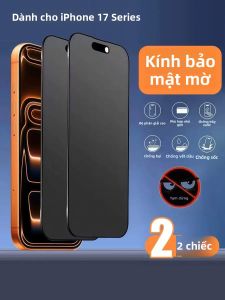 2 Miếng Dán Bảo Vệ Màn Hình Mờ Chống Riêng Tư Cho iPhone 17/16/15/14/13/12/11 9H Kính Cường Lực Chống Gián Điệp Chống Vân Tay