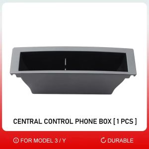 For Tesla Model 3 Y Center Console Armrest Storage Box Card Key Phone Charging Cable Organizer Case Car Interior Accessories