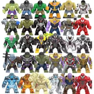 Hot Toys | Marvel Superhero Building Blocks Spider Man Venom Assembled Doll Anime Characters Childrens Toys Birthday Christmas Gifts